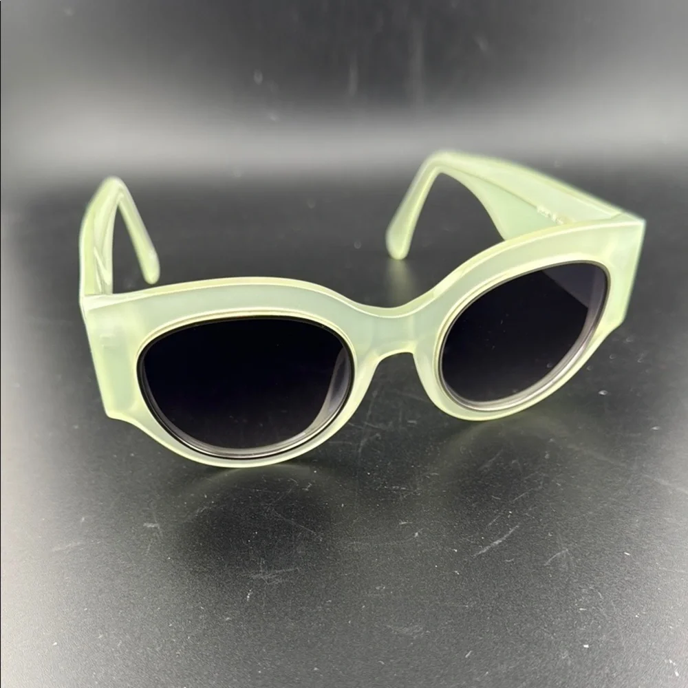 See Green Retro Cat-Eye Sunglasses